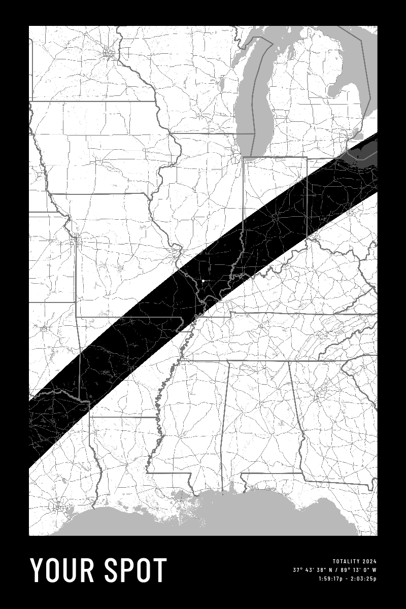 Custom Eclipse Map Print